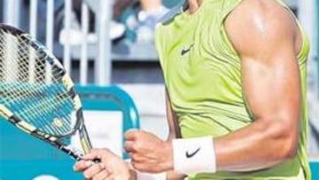 <b>EL SONIDO DE LA FURIA. </b>As¨ª retumbaba la furia de Nadal a los ojos at¨®nitos de M¨®naco y de Federer.