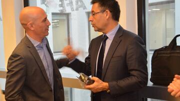 Florentino, Bartomeu y Cerezo entran en la Junta de Rubiales