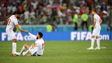 Ferjani Sassi y Dylan Bronn tras finalizar el partido.