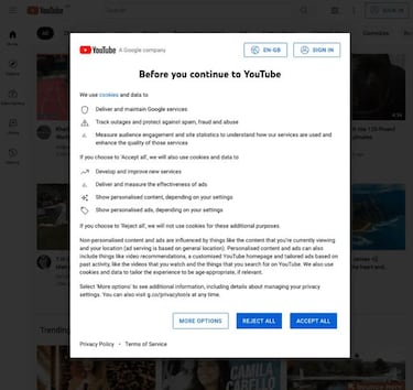 Pronto podrás rechazar todas las cookies de Google