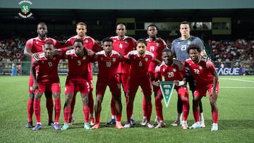 La Selección de Surinam, una de las dos que hacen parte de Sudamérica y no participa en las Eliminatorias.