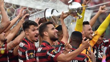 El cuadro carioca, que celebraba en Rio de Janeiro el t&iacute;tulo de Copa Libertadores, sum&oacute; el t&iacute;tulo de Brasileirao con la derrota de Palmeiras ante Gremio.