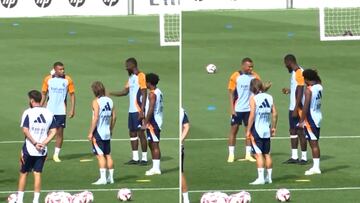 Mbappé, Endrick and Rüdiger have a blast playing ‘rock, paper, scissors’ at Real Madrid training