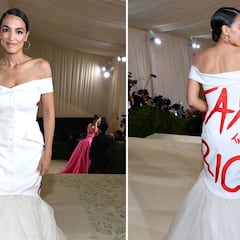 "Tax the rich": el mensaje de Alexandria Ocasio-Cortez en la Met Gala 2021
