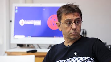 SAN LORENZO DE EL ESCORIAL (MADRID), 19/07/2022.- El cofundador de Podemos Juan Carlos Monedero participa en la mesa redonda "Reordenación geopolítica: reinventar la democracia y defender la paz", este martes dentro del curso de verano de Podemos en San Lorenzo de El Escorial (Madrid) . EFE/ Zipi Aragon