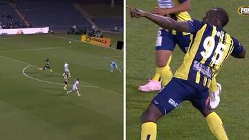 Mira los dos primeros goles de Bolt como futbolista profesional