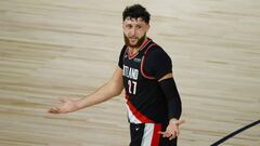 Portland player Jusuf Nurkic may have been a little testy after the Trail Blazers lost 129-98 to the Indiana Pacers. He had evidently had enough of one fan.