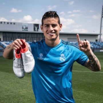James Rodríguez y sus nuevos guayos Adidas X16
