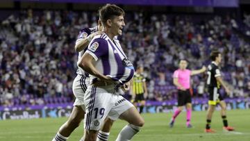 VALLADOLID, 20/08/21. PHOTOGENIC. PARTIDO DE LA LIGA SMARTBANK ENTRE EL REAL VALLADOLID Y EL REAL ZARAGOZA. GOL DE TONI VILLA