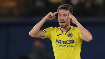 Soccer Football - La Liga Santander - Villarreal v Real Madrid - Estadio de la Ceramica, Villarreal, Spain - September 1, 2019   Villarreal&#039;s Moi Gomez celebrates scoring their second goal   REUTERS/Juan Medina