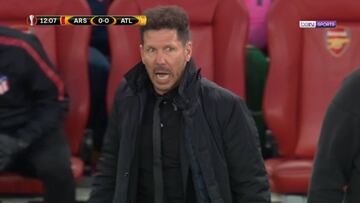 Vean el grave enfado de Simeone: le costó la expulsión
