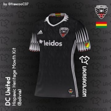 El diseño de la playera retoma las raíces bolivianas del ex jugador del DC United Marco Etcheverry y el el Condor andino que lleva la bandera de Bolivia.