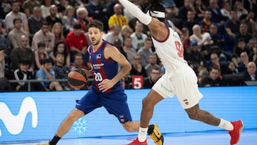 Nicolás Laprovittola, base del Barcelona, ante el Baskonia.