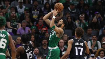 The Boston Celtics ended their long road trip with a win over the Sacramento Kings team to keep pressure on the Eastern Conference leading Milwaukee Bucks.