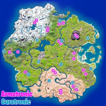 Todas las ubicaciones de m&aacute;quinas expendedoras de Fortnite Cap&iacute;tulo 3 - Temporada 1