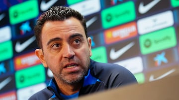 Xavi Hernández, en conferencia de prensa.