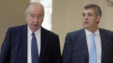 <b>VICES. </b>Grondona y Villar, vicepresidentes de la FIFA, en Asunción.