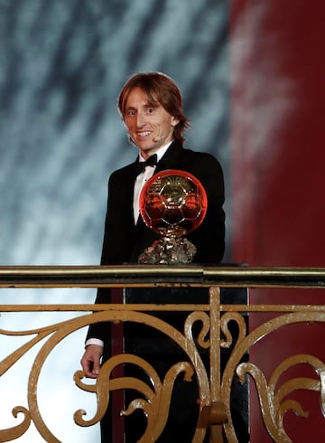 El jugador croata del Real Madrid Luka Modric, ganador del Balón de Oro.