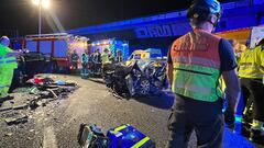 Accidente en la M40 por un conductor kamikaze que circulaba en sentido contrario