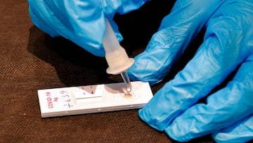 Israeli medical staff prepares tests for Israeli children for coronavirus in order to visit the "LEGO Space Park" exhibition in the Israeli coastal city of Tel Aviv on August 19, 2021.