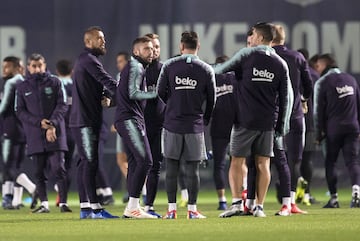 Atlético de Madrid - Barcelona: Entrenamientos previos