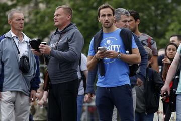 La selección chilena visitó la Plaza Roja de Moscú antes de viajar a Rumania. 