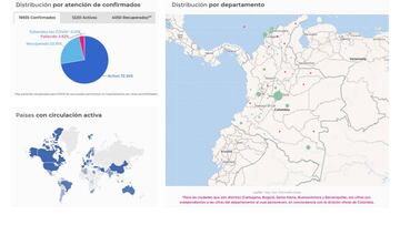 Mapa de casos y muertes por coronavirus por departamentos en Colombia: hoy, 19 de mayo