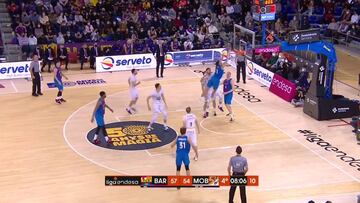 Este sí es aquel del Draft NBA 2014: oigan cómo sonó la canasta del Palau tras su bestialidad
