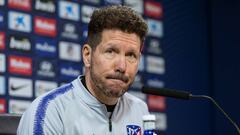 Simeone, durante la rueda de prensa.