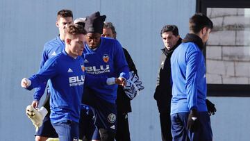 Batshuayi, en la sesión del viernes en Paterna.