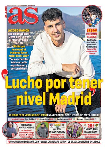 Las portadas de AS de noviembre