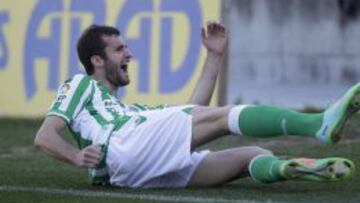 Leo Baptistao celebra un gol al Getafe.