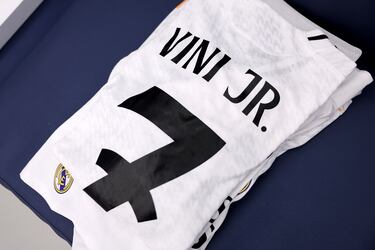 Camiseta del jugador brasileño del Real Madrid, Vinicius Júnior.