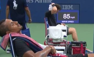 Kyrgios se durmió en el US Open ante Andy Murray.