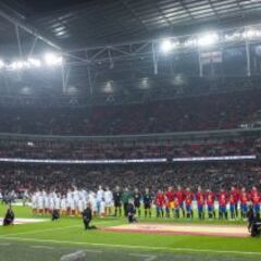 Inglaterra-España en imágenes