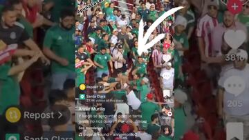 A man was critically injured after being stabbed during a massive brawl at Levi’s Stadium during the CONCACAF Gold Cup game on Sunday.