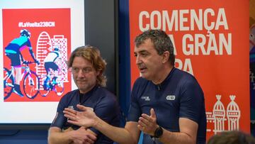 El director de la Vuelta a España Javier Guillén, durante la presentación de las dos primeras etapa de la Vuelta 2023.