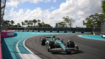 Fernando Alonso, durante el GP de Miami.