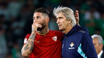 Pellegrini, con Sergio Ramos.