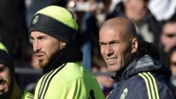 Ramos corrió en solitario y Gareth Bale estuvo con el grupo