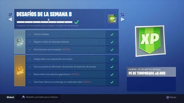 Desaf&iacute;os de la Semana 8 de la Temporada 5 de Fortnite Battle Royale 