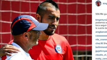 Vidal a Sampaoli: "Ojalá podamos seguir ganando cosas juntos"