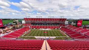 Raymond James Stadium previo a juego de los Buccaneers