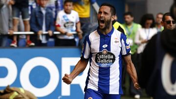 Florin Andone, jugador del Deportivo. 