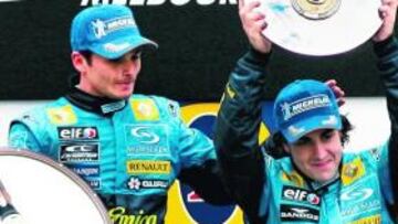 <b>UN PODIO PREMONITORIO. </b>Fernando Alonso acabó tercero en el GP de Australia de 2005, un resultado que adelantaba sus opciones al título que finalmente conquistó.