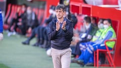 Pacheta, durante un partido del Huesca.