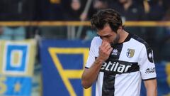 Franco Vazquez of PARMA CALCIO reacts during the Serie B match between Parma Calcio and Reggina 1914 at Ennio Tardini on March 5, 2022 in Parma, Italy. (Photo by Luca Amedeo Bizzarri/LiveMedia/NurPhoto via Getty Images)