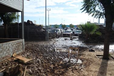Campos de fútbol destrozados por la DANA en Valencia