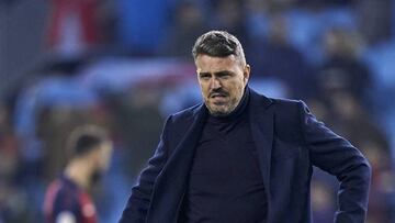 &Oacute;scar Garc&iacute;a Junyent, en Bala&iacute;dos durante el partido contra Osasuna.