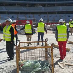 Los veteranos del Atlético ya conocen el nuevo estadio